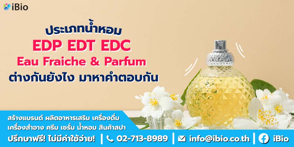 ประเภทน้ำหอม EDP EDT EDC Eau Fraiche และ Parfum ต่างกันยังไง มาหาคำตอบกัน